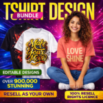 900K+ PLR T-Shirt Design 2025 + Mockups